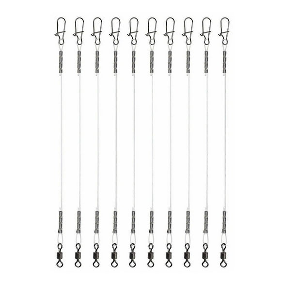 Fluorocarbon Leader Line for Saltwater Freshwater Fluorocarbon Fishing Leader Fluorocarbon Leader with Swivels and Snap