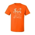 thumbnail image 2 of Funny Christian Quote Jesus Loves This Hot Mess Inspirational/Christian Men's Graphic T-Shirt, Orange, 2XL, 2 of 3