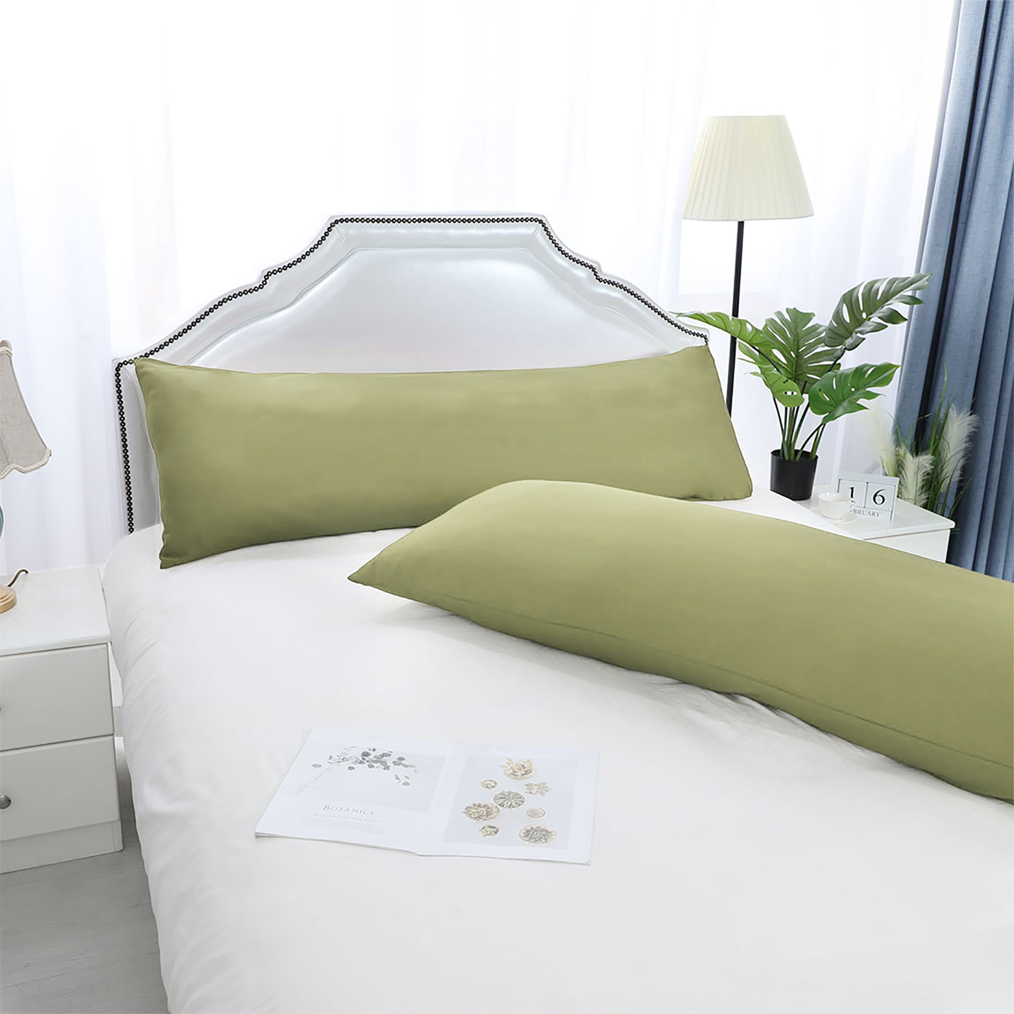 SilkySoft 2pcs Sage Green Pillowcases Pillow Case Covers Soft