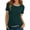Green, variant on SJLDQY Womens Summer Tshirts Short Sleeve Base T-Shirts for Women Casual Crew Neck Patchwork Color Lightweight Blouse Tops