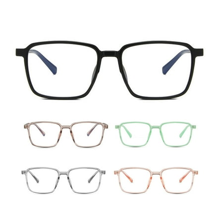 Joernso Blue Light Blocking Glasses Unisex Retro Large Square Frame Clear View Strong Hinge Eye Protection Clear Bluelight Glasses Spectacles Eyewear