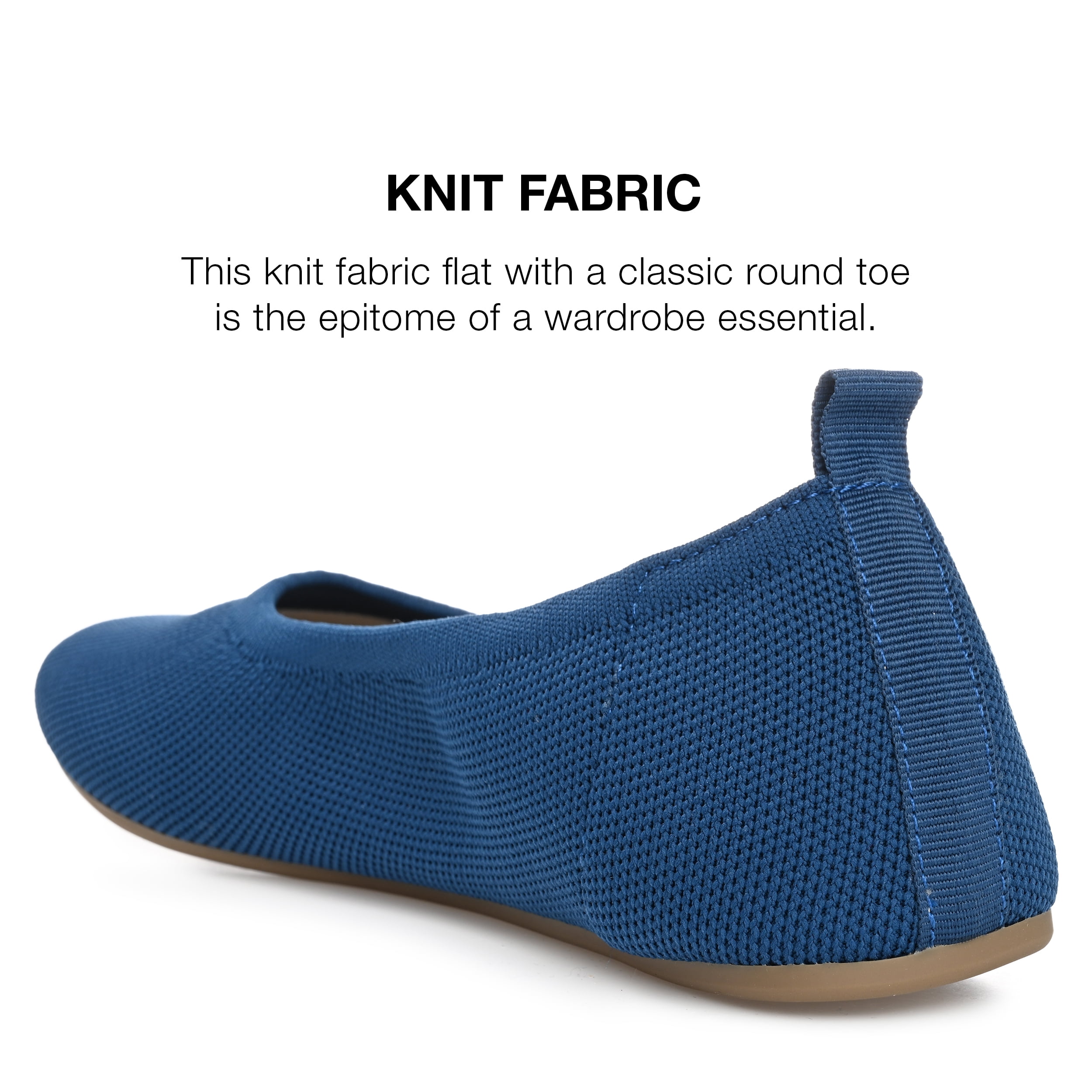 Journee Women's Jersie Knit Foldable Ballet Flats, Widths Available