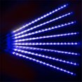 thumbnail image 3 of Meteor Shower Garden String Lights 50cm 8 Tubes Outdoor Raindrop Icicle Curtain Christmas Fairy Lights Wedding Party Tree Decor, 3 of 5