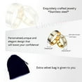 thumbnail image 7 of Stainless Steel Gold Wedding Bands Engagement Rings for Men Couples Ring for Men Boy, Valentines Gifts for Boyfriend Y997 (Men,size 12), 7 of 7