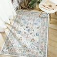 thumbnail image 5 of Toyoso 3x5 Area Rug Living Room Rugs - Machine Washable Traditional Floral Rug Non-Slip Classic Farmhouse Entryway Mat for Indoor Front Door, Kitchen, and Home Décor – Beige, 5 of 9
