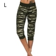 thumbnail image 3 of Soidarity Pantalones adelgazantes de Yoga para mujer, pantalones deportivos de mezcla de algodón para exteriores, mallas elásticas informales Uniforme atlético ejercito verde L, 3 of 6