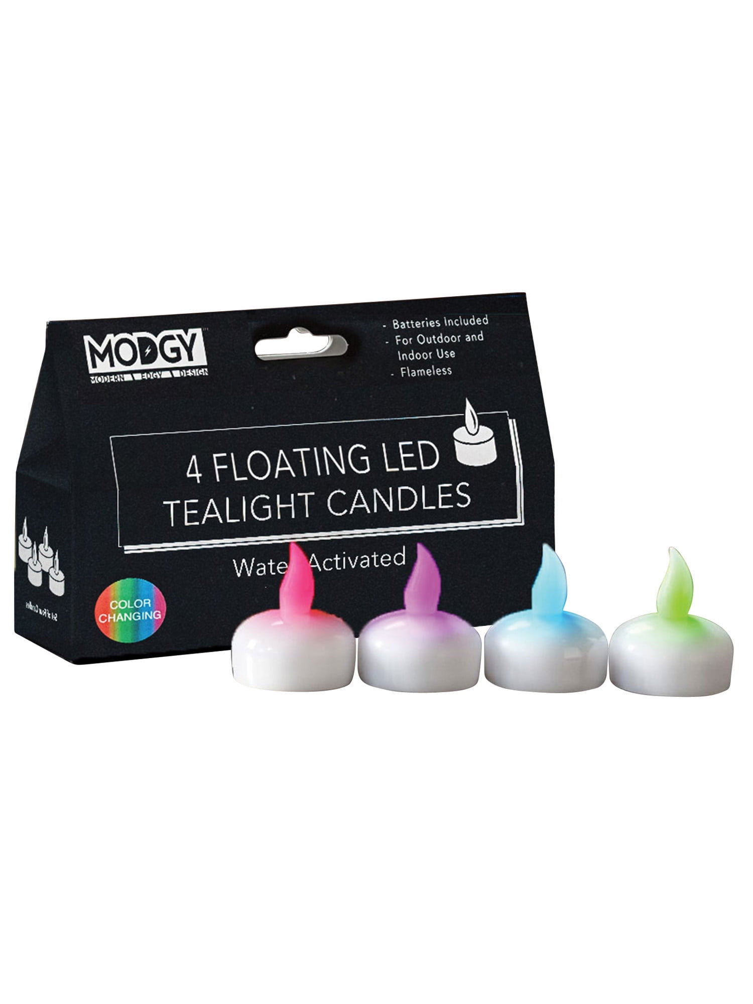 Modgy Water Activated LED Floating Candles Set of 4 MultiColored