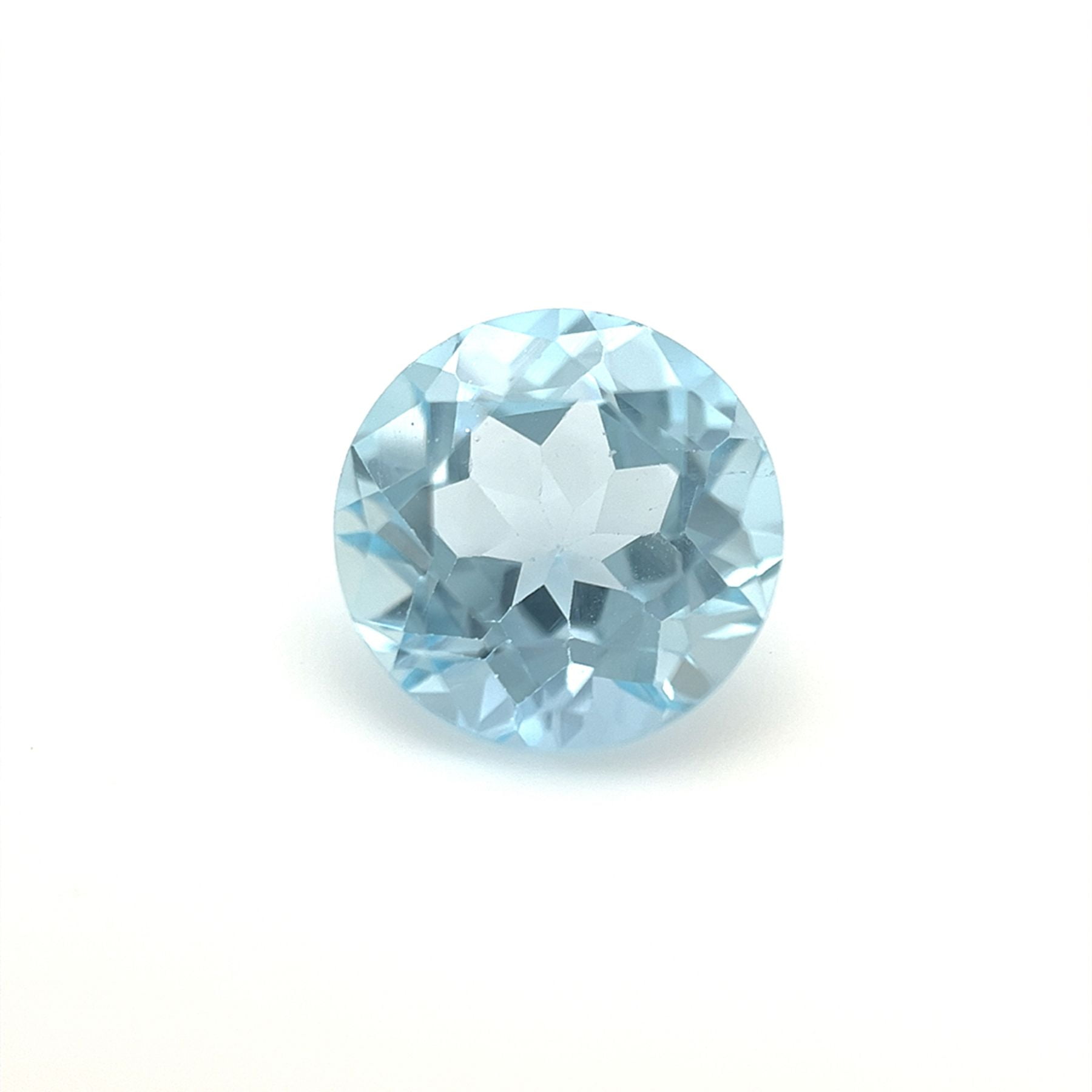 Certified Real 3 Carat Sky Blue Topaz Round Shape Brilliant Cut 9 mm Loose Gemstone December Birthstone