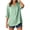 X01 Light Green, variant on Paguaki Womens Tops Short Sleeve Hooded Zip Front Short Sleeve Summer Lightweight Casual Sweatshirt