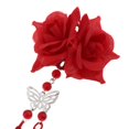 thumbnail image 3 of Pinza de cabellero de flores de tela china de 2 piezas con accesorios para el cabello con borlas horquillas para el cabello rojo Yinane pinzas de pelo chino para mujeres, 3 of 8