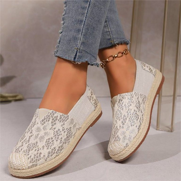 knee length dresses for ladies Handmade Linen Leather-Free Shoes – Rawganique main image 1