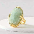 thumbnail image 5 of Ross-Simons 30x20mm Jade Ring in 18kt Gold Over Sterling, Women's, Adult, 5 of 6