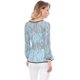 thumbnail image 5 of Blusas Tops Peplum De Encaje Semitransparente Allegra K Azul XL, 5 of 6