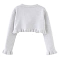 thumbnail image 6 of Kogui Girls Cardigans Long Sleeve Bow Knit Cardigan for Girls Dress Party Casual Layering 1T 2T (Grey,1-2 Years), 6 of 8