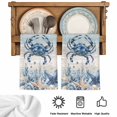thumbnail image 5 of Blue Crab Coastal Kitchen Towels Set of 2, Beach Starfish Nautical Coral Vintage Absorbent Dish Towels for Kitchen, Microfiber Hand Towel, Quick Drying Tea Towel for Cleaning Decorative Dishcloths, 5 of 7