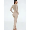 thumbnail image 5 of Mono sexy y elegante con cremallera y cuello redondo de manga larga para mujer, ropa de calle, monos femeninos de otoño 2024, monos deportivos de una pieza para fitness, 5 of 5