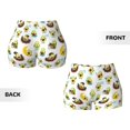 thumbnail image 3 of Sikiie Funny Avocado In Mexican Clothes Print Workout Shorts Women Scrunch Butt Gym Shorts Seamless High Waist Tummy Control Yoga Biker Athletic Shorts, 3 of 5