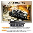 thumbnail image 4 of Commutateur KVM 3 Ordinateurs 3 Moniteurs + DisplayPort USB 3.0 Commutateur KVM 8K@30Hz/4k@144Hz Triple Moniteur DP KVM pour 3 Pcs, 4 of 7