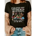 thumbnail image 1 of Letter Print T-Shirt, Short Sleeve Crew Neck Casual Top for Summer & Spring, Women'S Apparel, 1 of 6