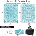 thumbnail image 2 of Outdoor Rug ;x; Reversible Boho Plastic Straw Patio Deck Camping Rugs Indoor Outdoor Portable RV Mat Carpet for Outside Porch Balcony Backyard Beach Pool, 2 of 9