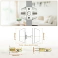 thumbnail image 3 of Uxcell Cylinder Deadbolt Door Lock Round Entry Front Door Handle Sets for Door Silver Tone, 3 of 7