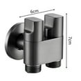 thumbnail image 3 of 1 Po 2 Sorties Robinet de Machine à Laver Double Contrôle G1/2 Toilette Triangle Vanne Point Interface Robinet de Machine à Laver Gris, 3 of 9