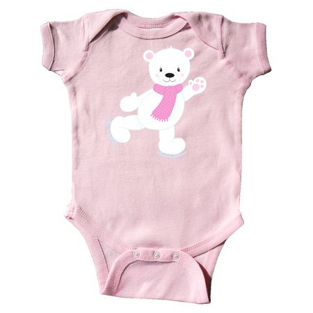 

Inktastic Cute Polar Bear White Bear Ice Skating Bear Gift Baby Boy or Baby Girl Bodysuit