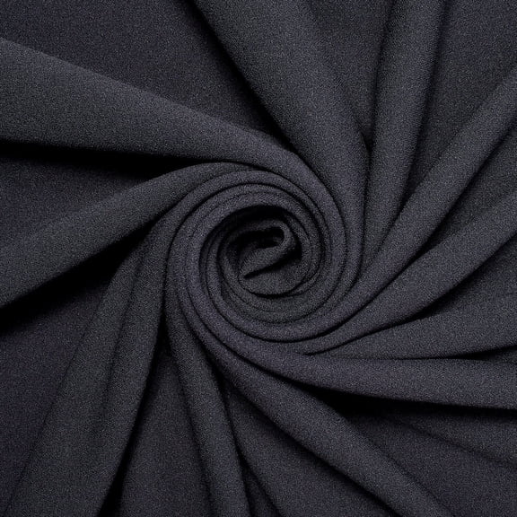 Stretch Crepe Scuba Double Knit Polyester Spandex 280 GSM Heavyweight Fabric By The Yard For Sewing Apparel, Costumes, Decor, & More (Charcoal, 10 Yards)