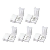 8mm 2P LED Strip Connector Solderless for Single Color 3528 Strip Light 5Pcs