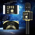 thumbnail image 2 of Micrófono para karaoke BONAOK inalámbrico Bluetooth Q37 negro dorado, 2 of 6