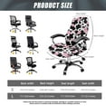thumbnail image 7 of HELLHERO Cow Print Office Chair Covers Stretchable Decorative Gaming Chairs Slipcover Standard Size Desk Chair Cover Washable Pink, 7 of 7