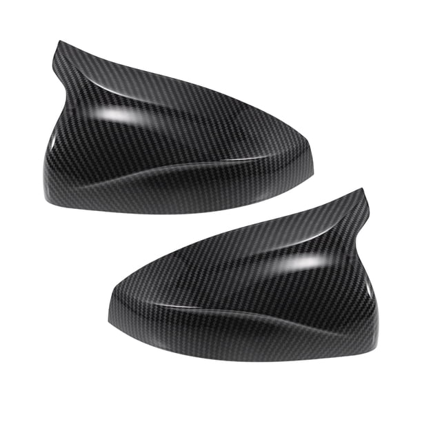 Cubierta de espejo retrovisor lateral izquierdo y derecho de repuesto Unique Bargains para Audi A3 S3 RS3 8V Par de fibra de carbono negra