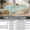 thumbnail image 2 of 56" × 56" Blue-Green Rectangular Floral Tablecloth - Durable, Washable, Wrinkle-Resistant, Ideal for Dining Tables, Weddings, Birthdays, and Romantic Valentine’s Day Decorations, 2 of 5