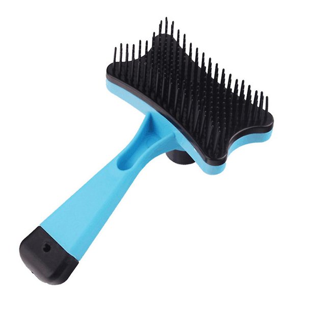 Pet Dog Cat Clean Grooming Cepillo de autolimpieza Masaje Removedor de pelo Peine Botón