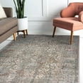 thumbnail image 4 of LR Home Neutral Distress Oriental Accent Rug, Gray / Ivory, 1'10" x 3', 4 of 8
