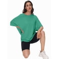 thumbnail image 2 of Women's Oversized Short Sleeve Crewneck T-Shirt - Casual Basic Tee, Summer Comfort Top, Relaxed Fit Shirt, 2 of 6