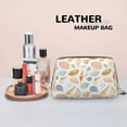 thumbnail image 4 of Conch Shells Print No.9054 Makeup Bag, Large Capacity Travel Cosmetic Bag for Women Girls- Travel Toiletry Bag Leather Portable Waterproof Makeup Case Organizer with Handle, 4 of 4