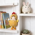 thumbnail image 6 of Anhility Mini Easter Chicks, Pink Baby Chicks Toy Plush Chicks Figurines Hanging Decorations for Easter Birthday Wedding Party Table Centerpieces DIY Garden, 5.51"x3.14", White, 6 of 6