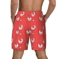 thumbnail image 4 of Haiem Cartoon Rooster Mens Swim Trunks with Compression Liner 2 in 1 Swimming Shorts Stretch Swimwear Quick Dry,Board Shorts-, 4 of 9