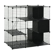 PawHut Chinchilla Cage with Doors Storage Shelf 41.25" L x 27.5" W x 41.25" H