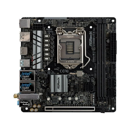 ASRock Z390M-ITX/ac LGA 1151 (300 Series) Intel Z390 HDMI SATA 6Gb/s USB 3.1 Mini ITX Intel (Best Gaming Mini Itx Motherboard 2019)