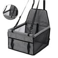 thumbnail image 4 of Asiento de coche para perros, transpirable, ajustable, fácil instalación, cesta de asiento elevador para coche para perros y coches, color negro, 4 of 12