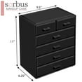 thumbnail image 7 of Sorbus Acrylic Makeup Organizer - Organization and Storage Case for Cosmetics Make Up & Jewelry - Large Makeup Organizer for Vanity, Bathroom, College Dorm, Closet, Desk (4 Large, 2 Small Drawers), 7 of 7