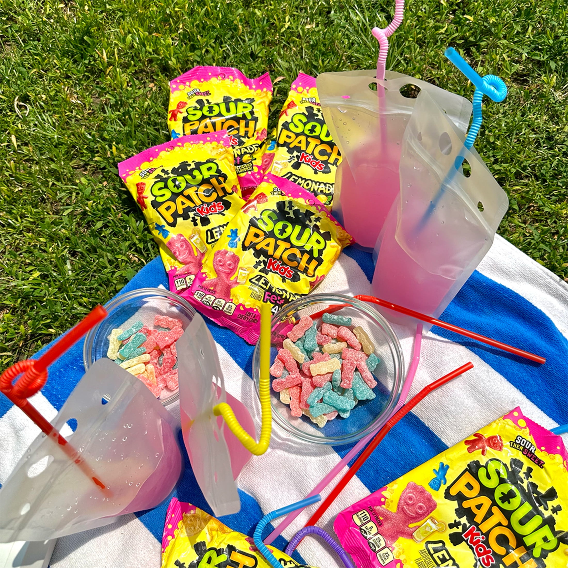 (5 pack) SOUR PATCH KIDS Lemonade Fest Soft & Chewy Gummy Candy, 8.02 oz