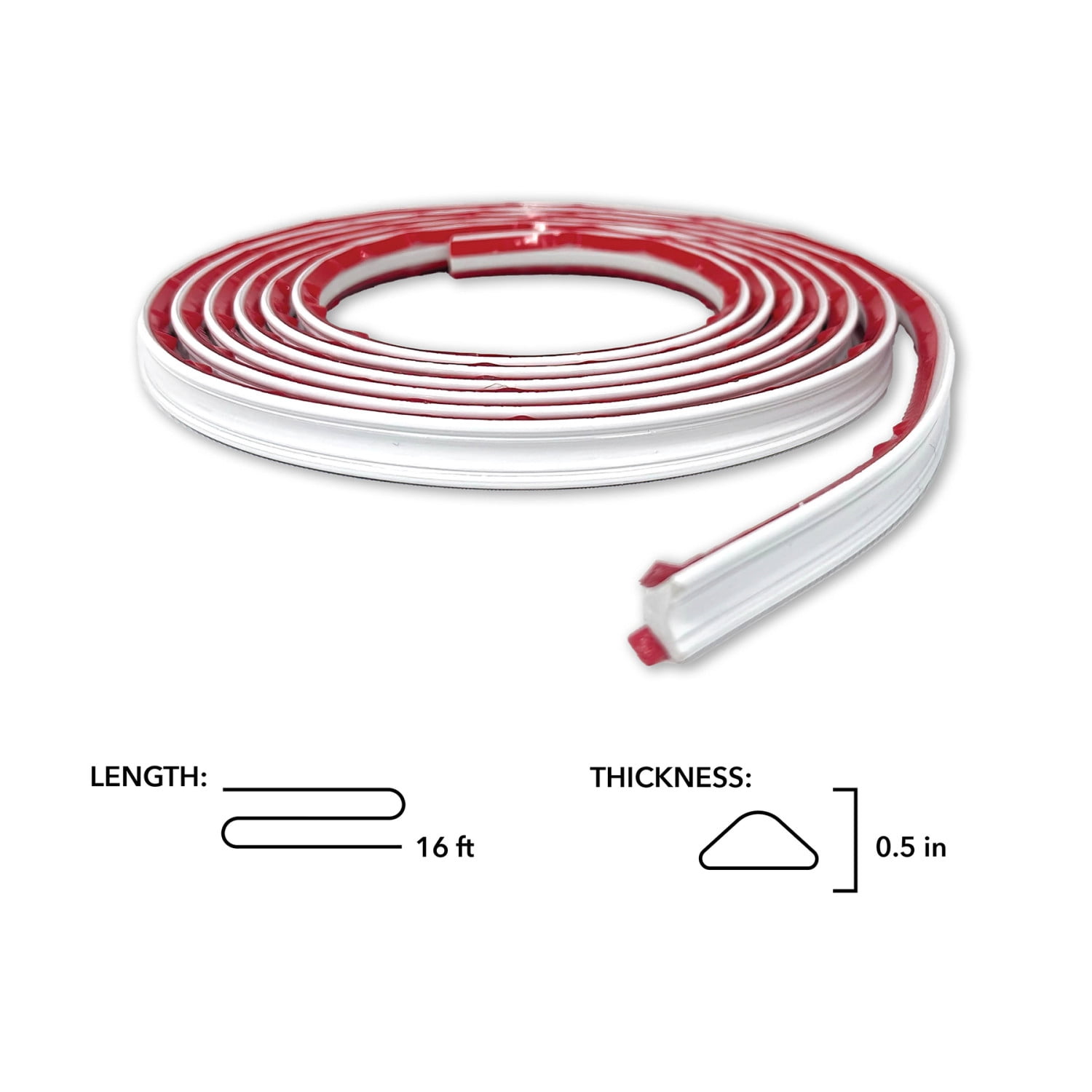 WallPops White Flexible Trim Peel & Stick Moulding