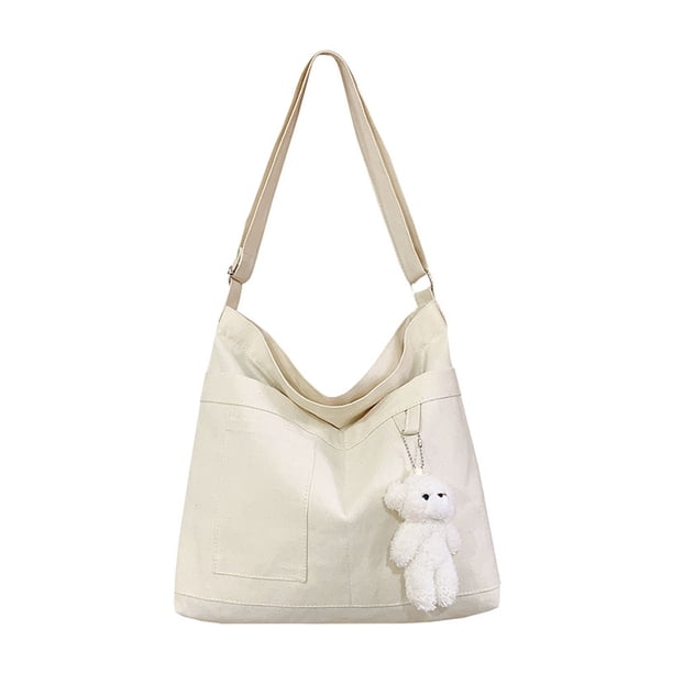 Bolso bandolera Hobo reutilizable para mujer con 3 bolsillos externos, cierre de cremallera Adepaton BST3008664-3