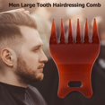 thumbnail image 3 of Peine de peluquería de dientes grandes para hombres, peine de plástico para peinar (marrón brillante) Ehuebsd Cuidado Belleza, 3 of 9