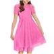 thumbnail image 5 of Vestido Largo Casual Vestido Casual de Polka de Moda para Niños con Falda de la Princesa de Manga Corta de Malla Y Falda de Gasa de Malla Vestido de la Princesa Del Bebé, 5 of 6
