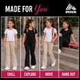 thumbnail image 6 of RBX Girls Stretch Flare Bell Bottom Leggings with Pockets for Yoga Dance and Play 2 Pack, 6 of 7