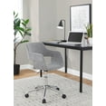 thumbnail image 2 of LumiSource Chrome Metal, Grey Fabric Margarite Task Chair, 2 of 6